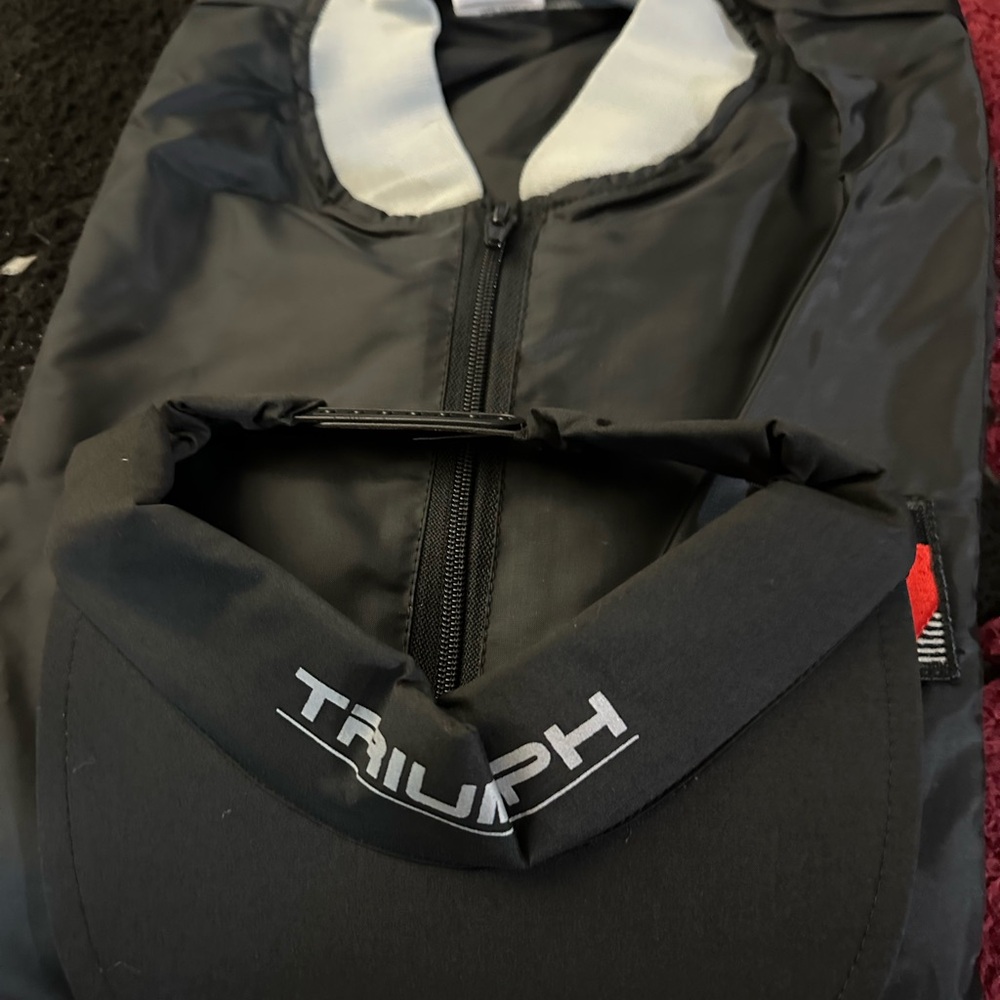 Triumph Black and Red Logo Jacket with hat